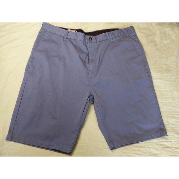 Volcom Men's 40 Monty Shorts Blue Casual Cotton Blend Chino Flat Front - Picture 3 of 10